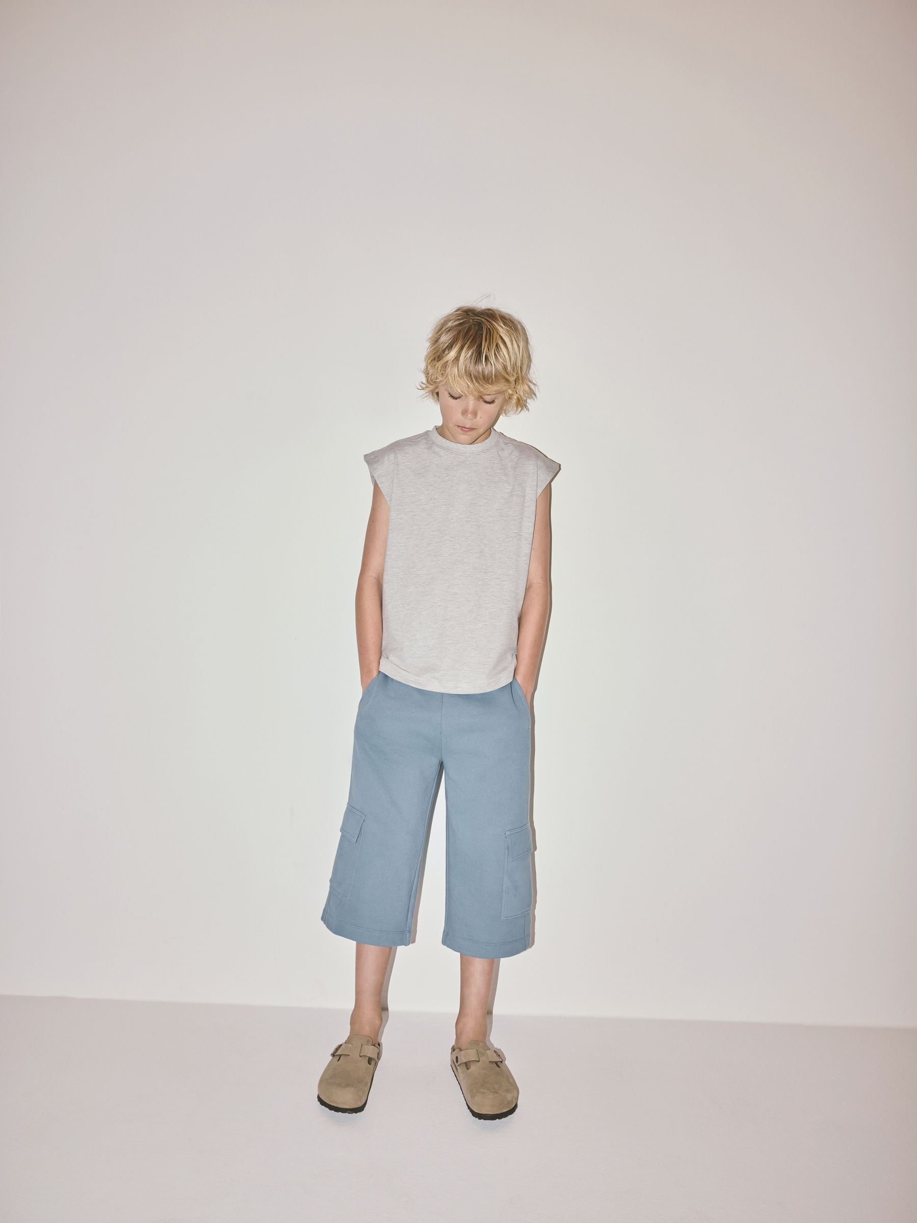 Dsiney Kidz - The Set 3 Pack Cotton Jersey Sleeveless T-Shirts Green/Grey/White image 5