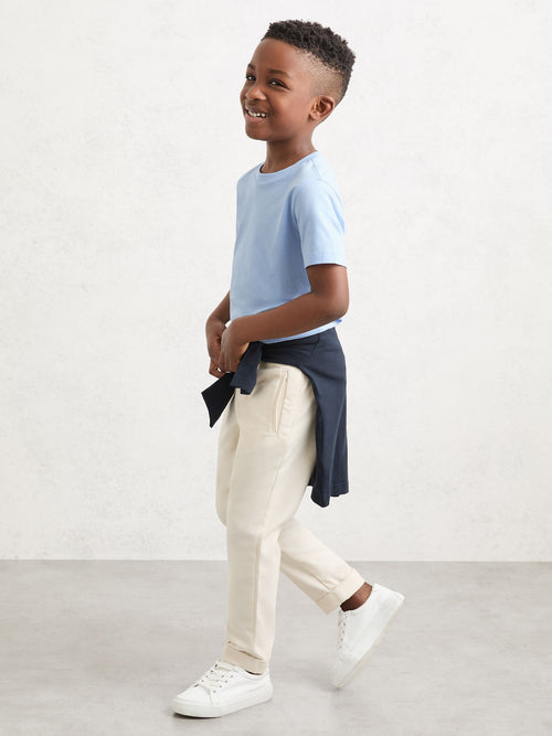 Reiss Soft Blue Bless 3-9 yrs Cotton Crew-Neck T-Shirt image 1