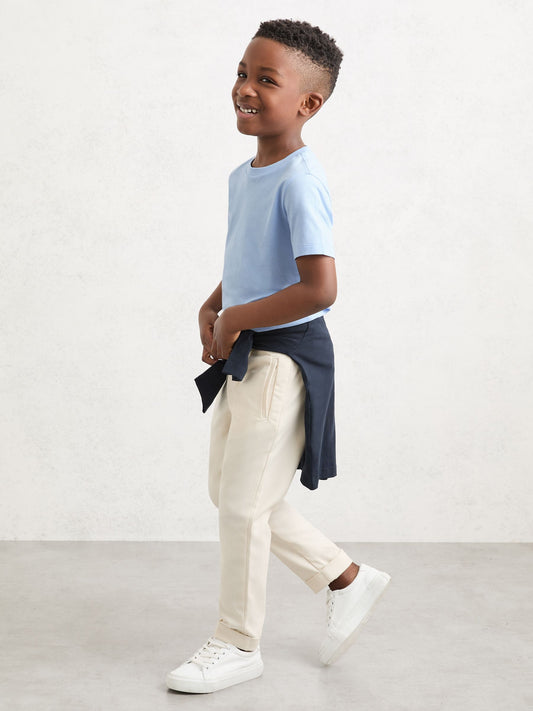 Reiss Soft Blue Bless 3-9 yrs Cotton Crew-Neck T-Shirt image 1