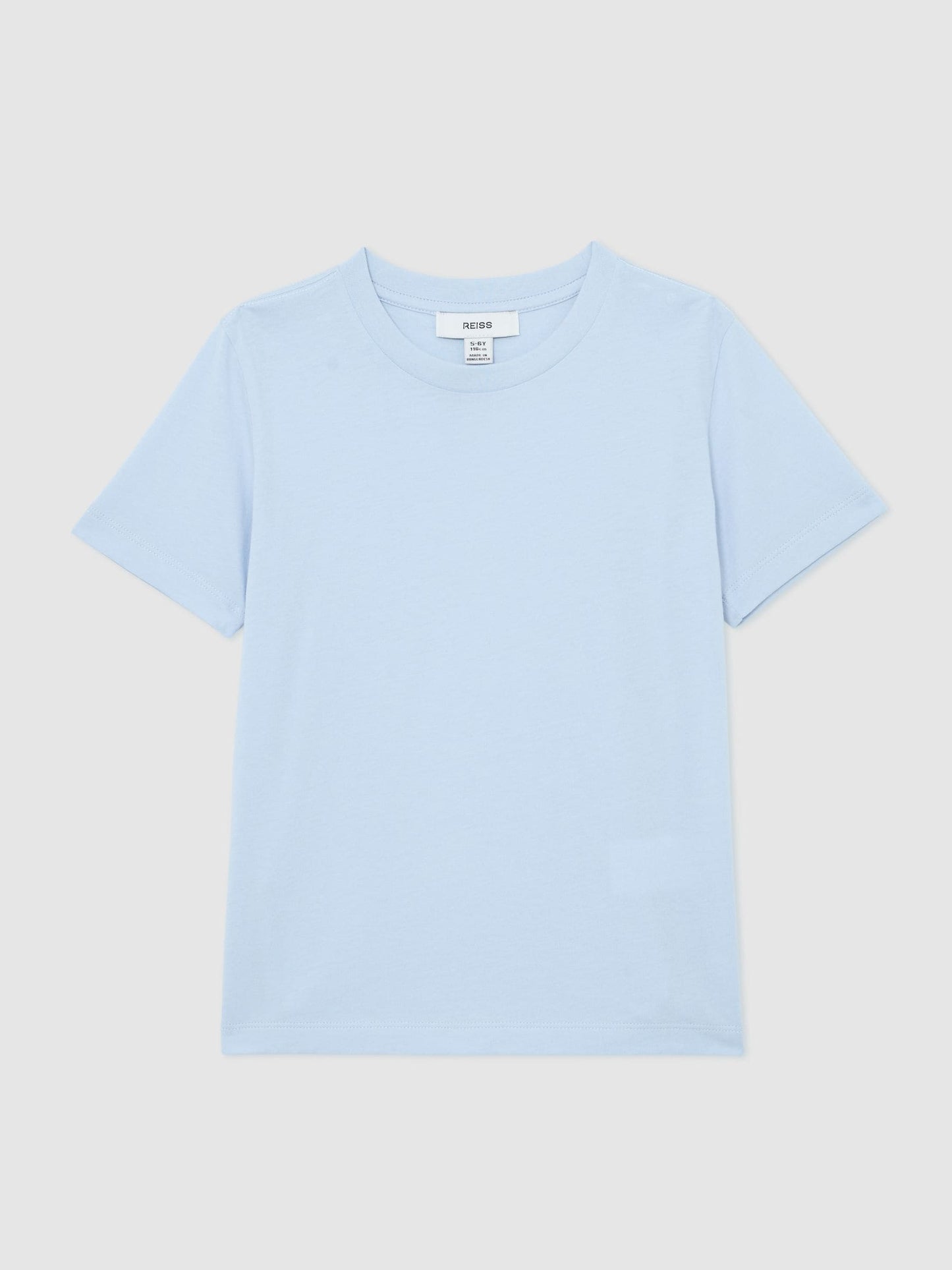 Reiss Soft Blue Bless 3-9 yrs Cotton Crew-Neck T-Shirt image 2