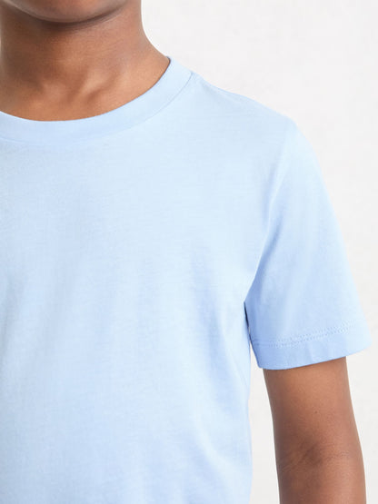Reiss Soft Blue Bless 3-9 yrs Cotton Crew-Neck T-Shirt image 4