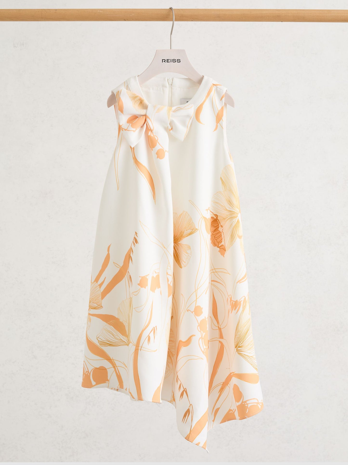 Reiss Multi Stella 3-9 yrs Floral-Print Drape Shift Dress image 1