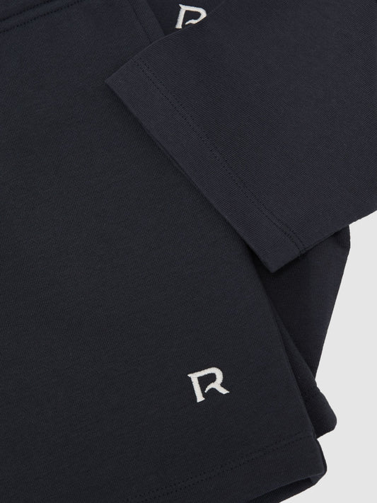 Reiss Navy Avern Set 9-13 yrs Logo T-Shirt and Shorts Set Cotton-Blend image 1
