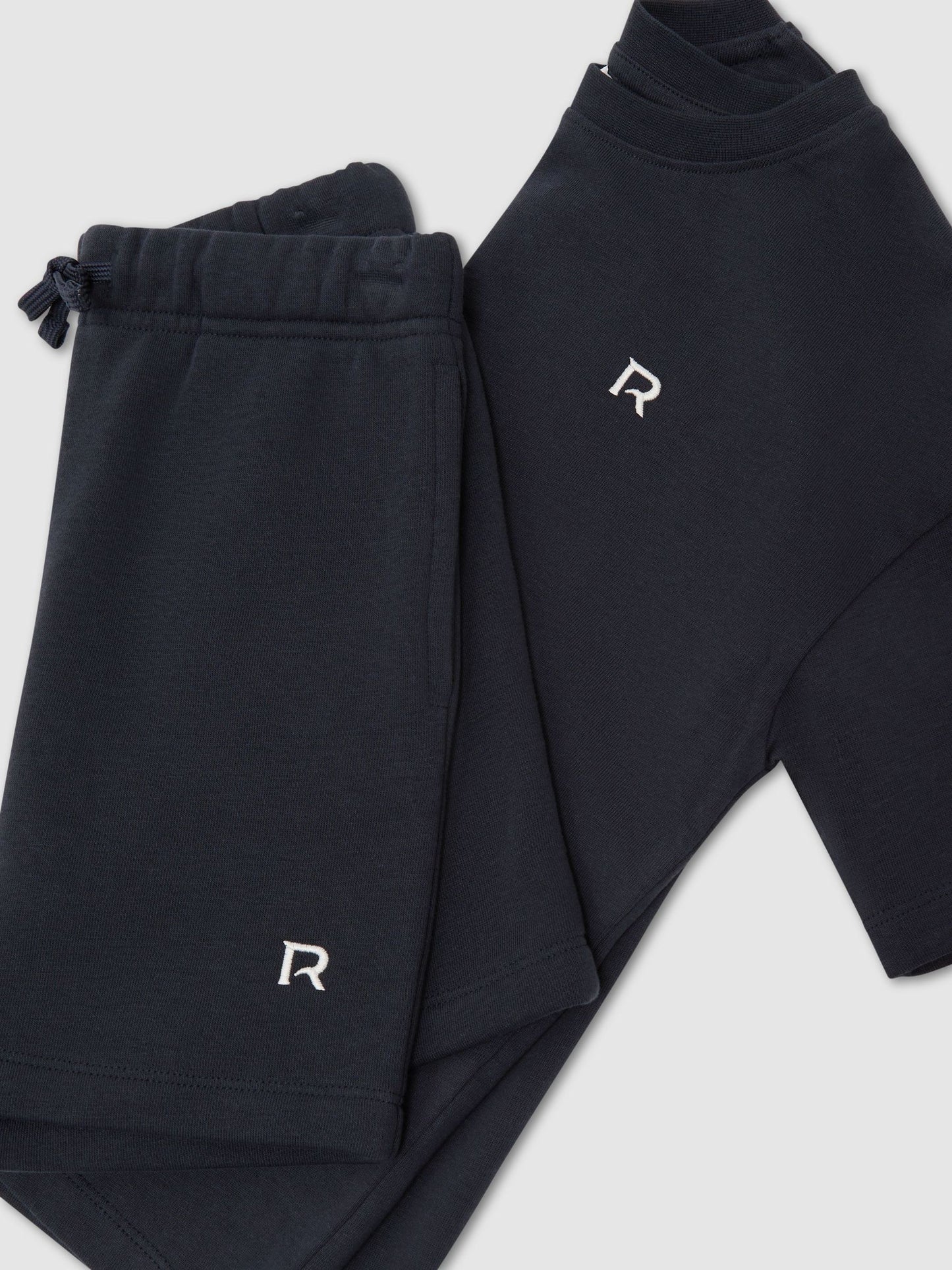 Dsiney Kidz - Reiss Navy Avern Set 13-14 yrs Logo T-Shirt and Shorts Set Cotton-Blend image 1