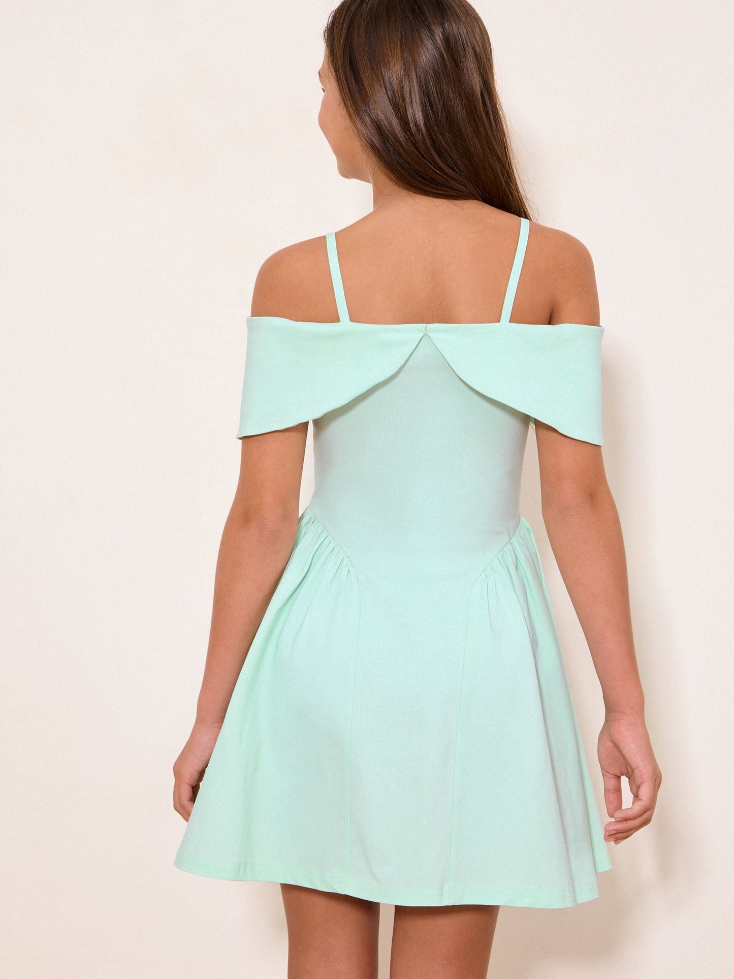 Dsiney Kidz - Lipsy Mint Green Bow Bardot Teen Dress (7-16yrs) image 5