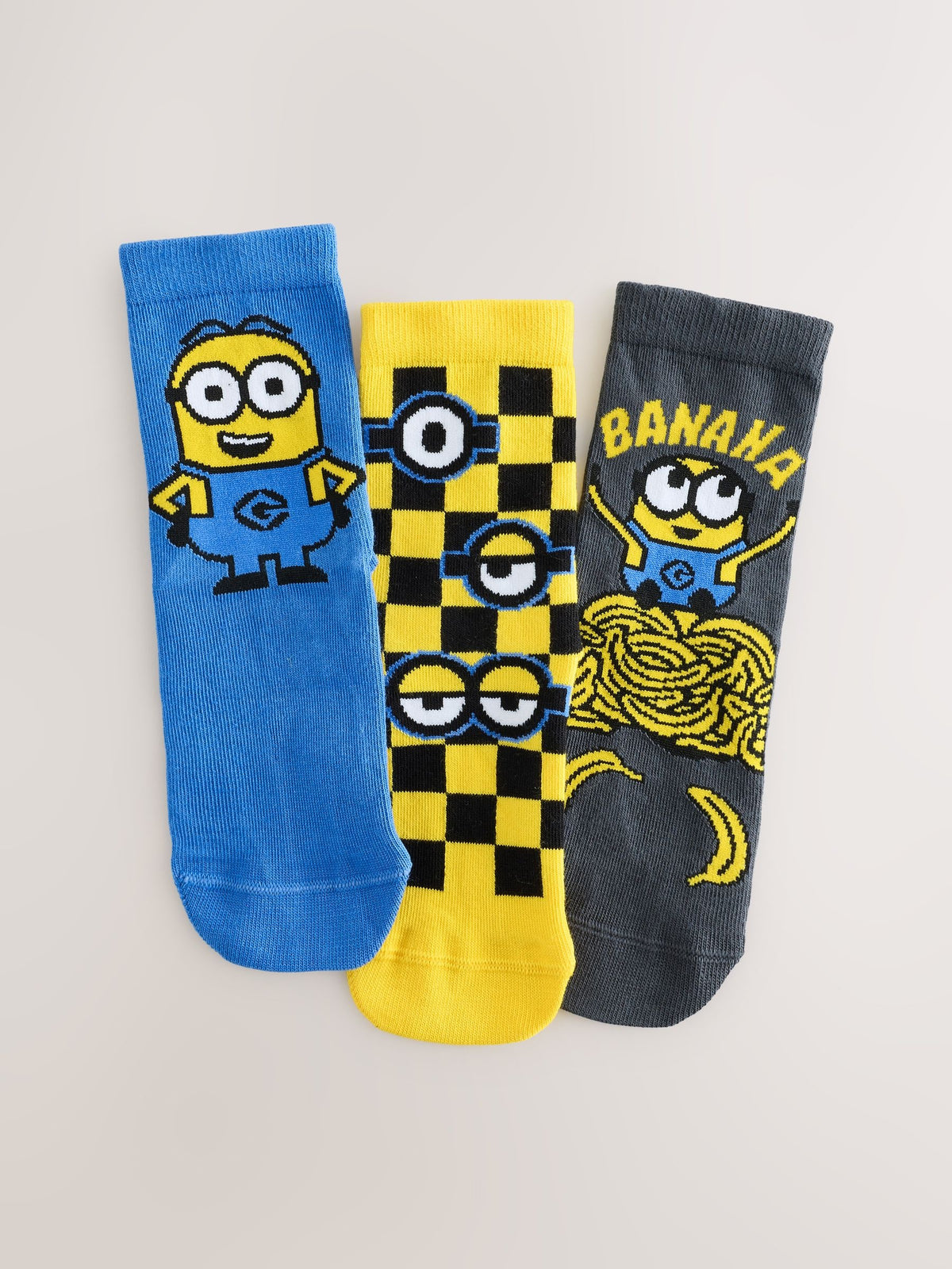 Dsiney Kidz - Minions License Cotton Rich Socks 3 Pack image 1
