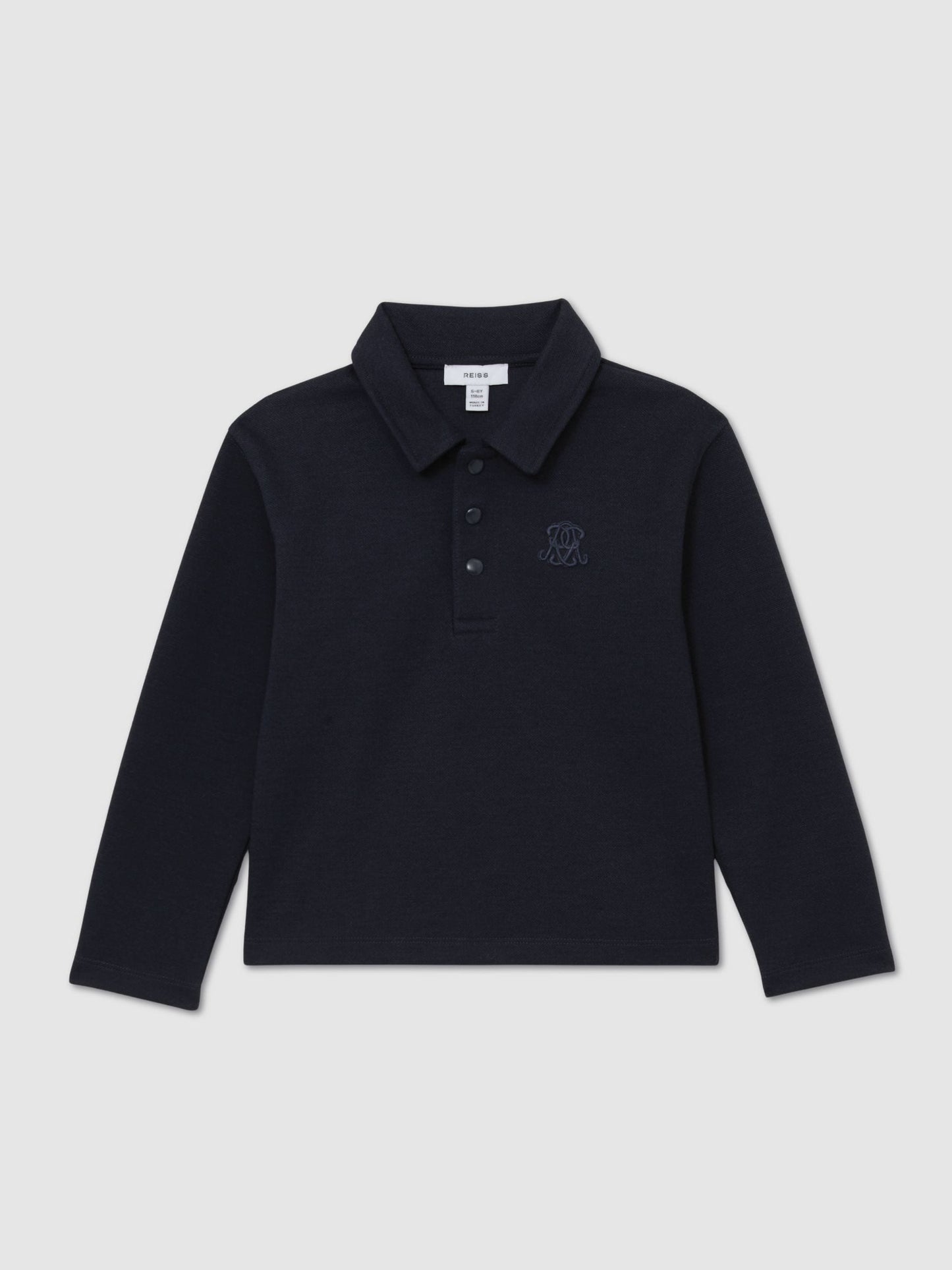 Dsiney Kidz - Reiss Navy Blue Willard 3-9 yrs Monogram Embroidered Polo Shirt image 2