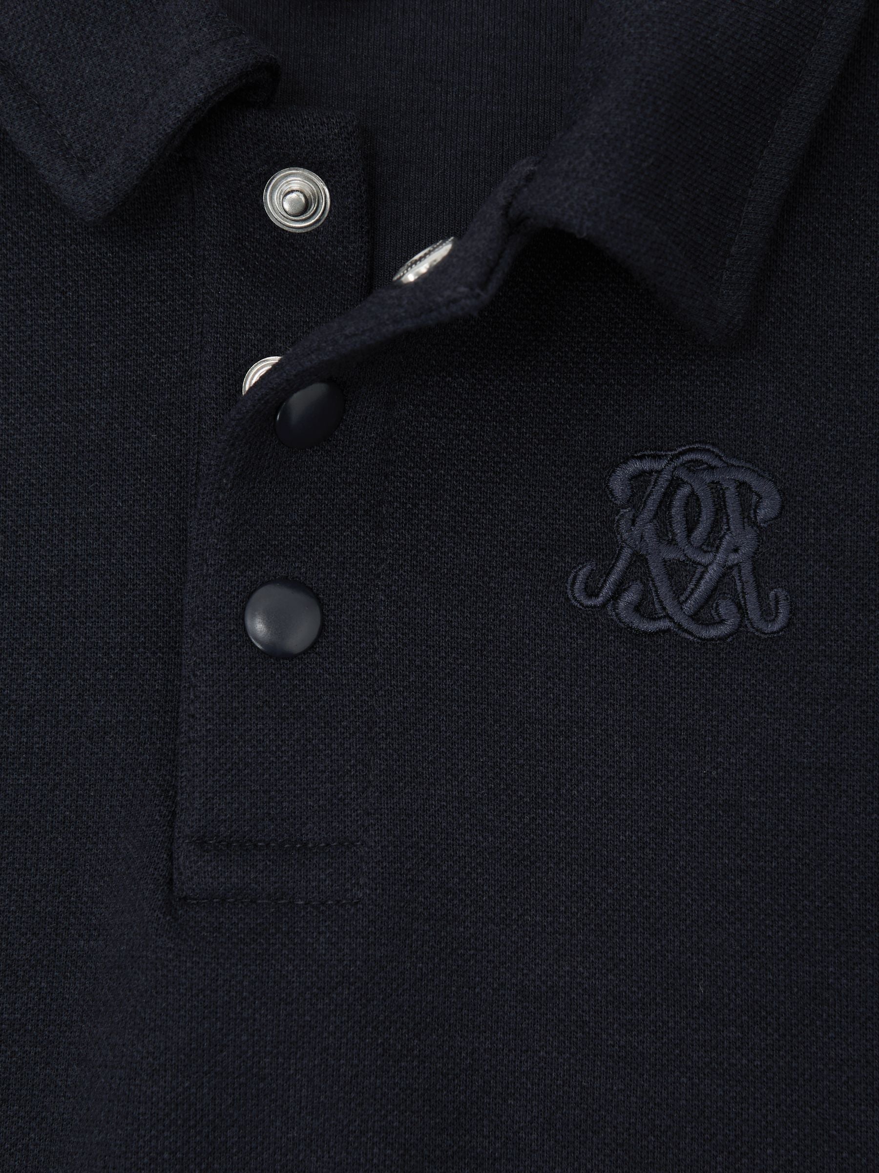 Dsiney Kidz - Reiss Navy Blue Willard 3-9 yrs Monogram Embroidered Polo Shirt image 5