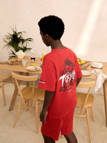 Grey/Red Tokyo Football Short Pyjamas 2 Pack (5-16yrs) - image 4