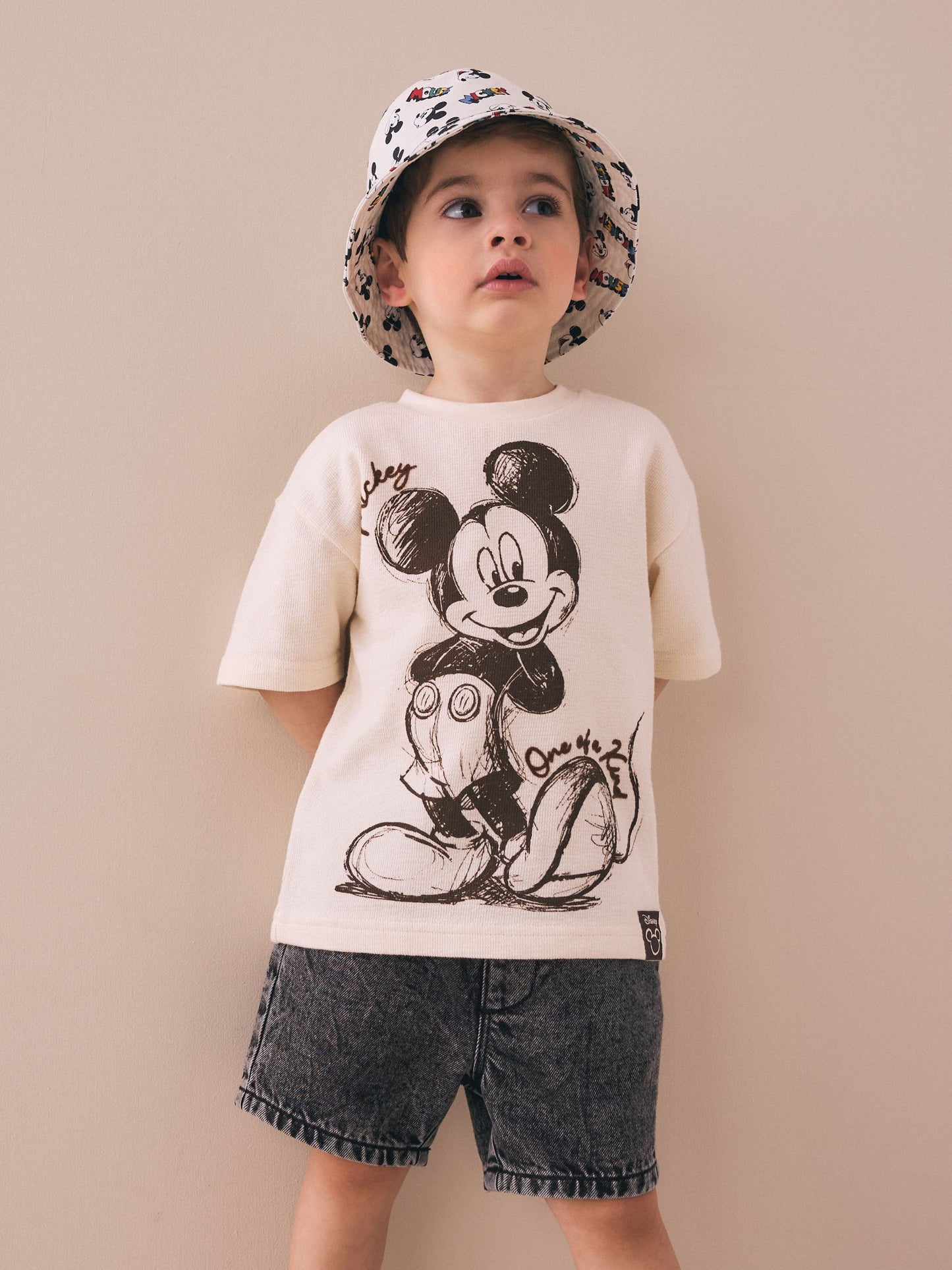 Oatmeal Mickey Mouse Short Sleeve T-Shirt (3mths-8yrs) image 1