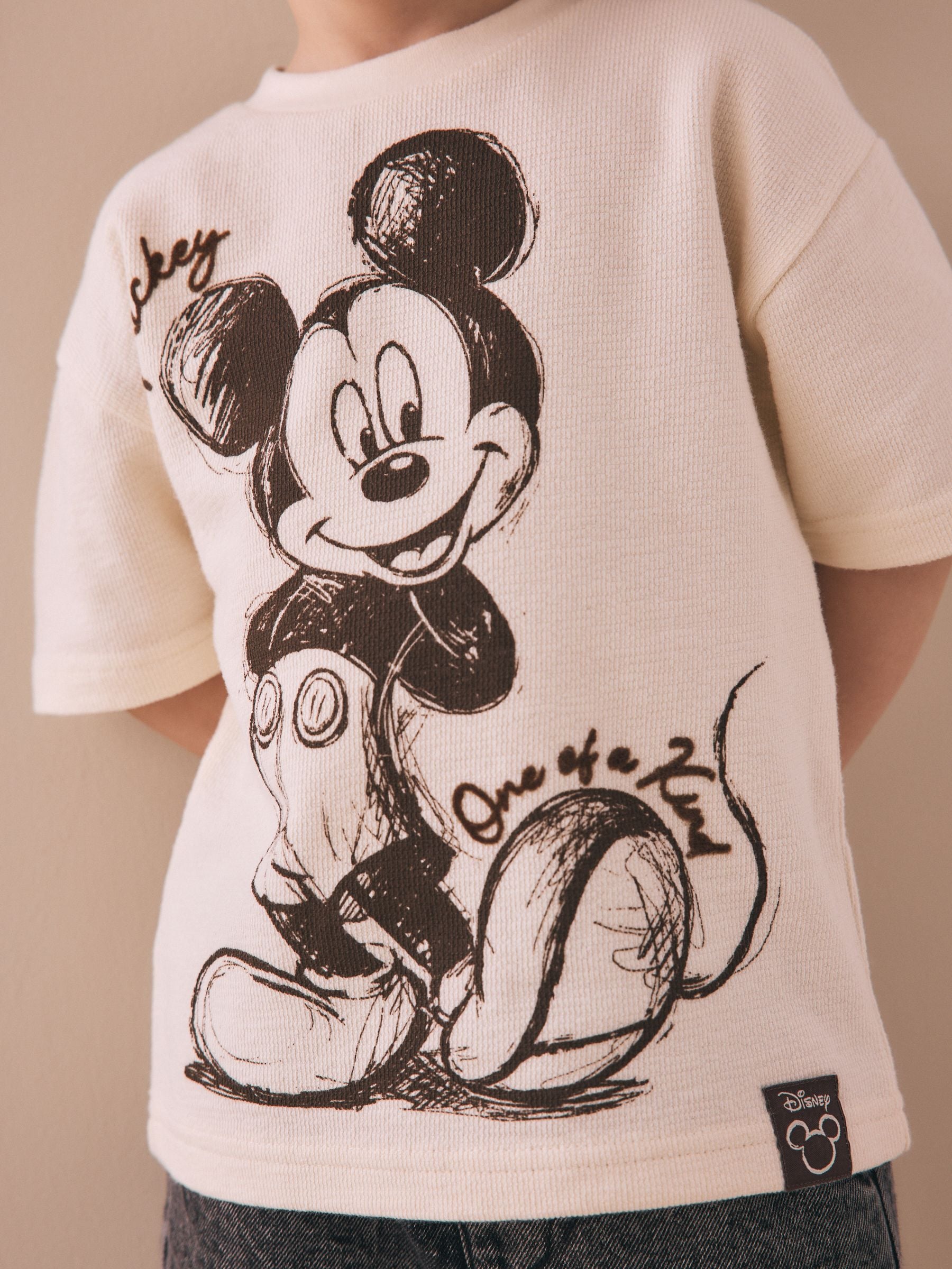 Oatmeal Mickey Mouse Short Sleeve T-Shirt (3mths-8yrs) image 2
