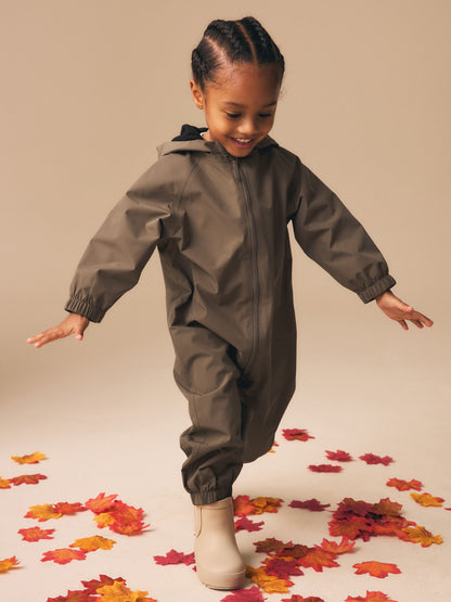 Dsiney Kidz - Brown Bear Waterproof Fleece Lined Puddlesuit (3mths-7yrs) image 3