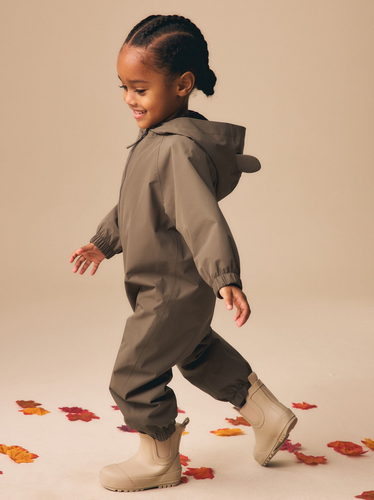 Dsiney Kidz - Brown Bear Waterproof Fleece Lined Puddlesuit (3mths-7yrs) image 4