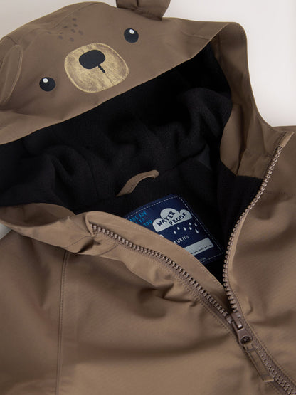 Dsiney Kidz - Brown Bear Waterproof Fleece Lined Puddlesuit (3mths-7yrs) image 8