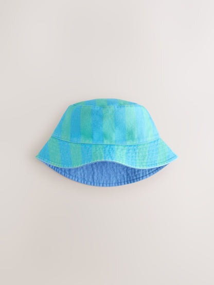 Blue/Green Reversible Bucket Hat (3mths-16yrs) image 3