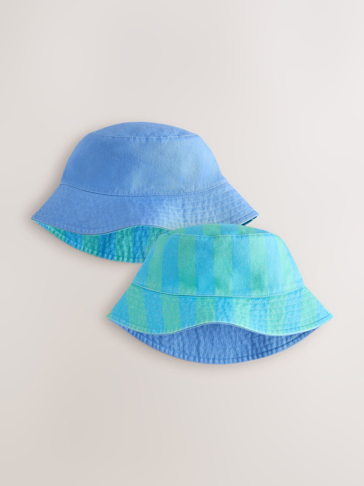 Blue/Green Reversible Bucket Hat (3mths-16yrs) image 1