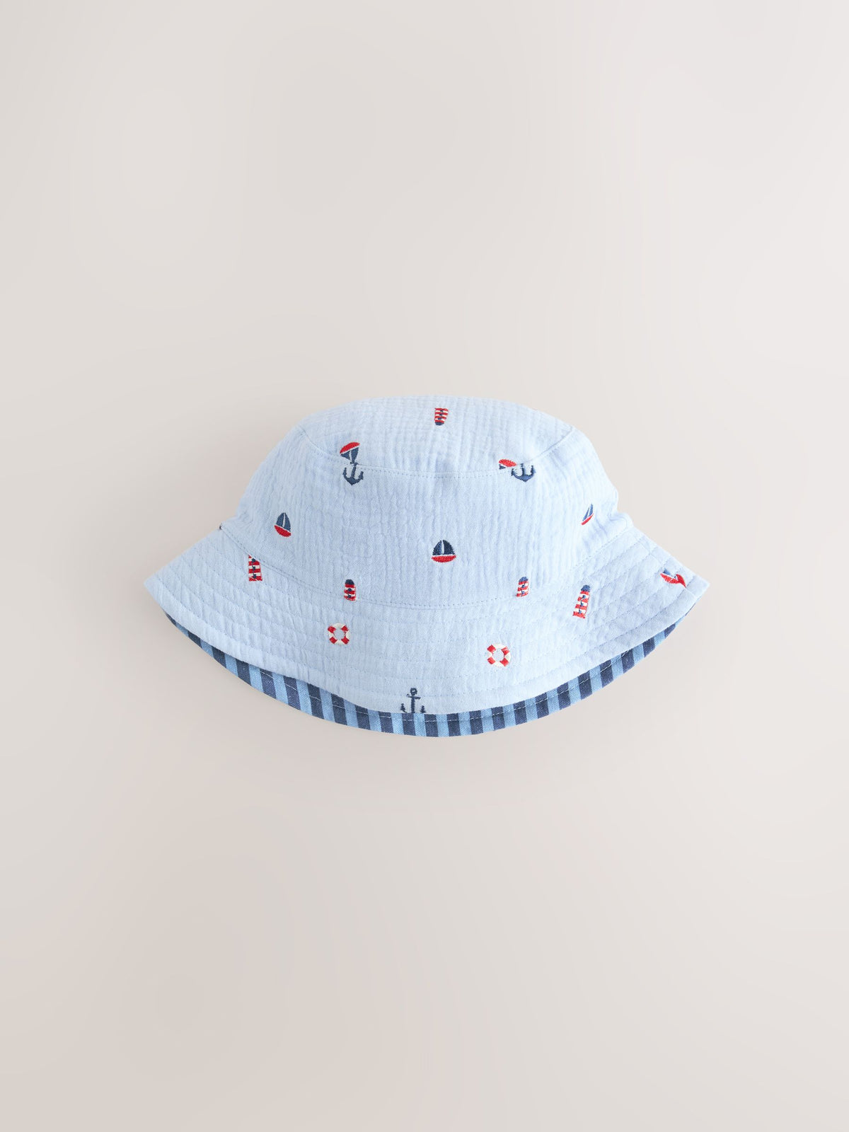 Blue Boats Cap Bucket Hats 2 Pack (3mths-10yrs) image 2