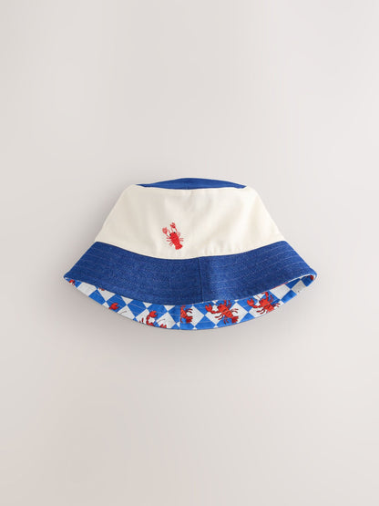 Red/White/Blue Lobster Reversible Bucket Hat (3mths-16yrs) image 4