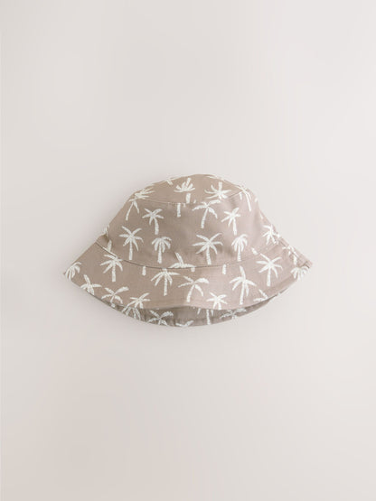 Black/Tan Palm Tree Bucket Hats 2 Pack (3mths-13yrs) image 5