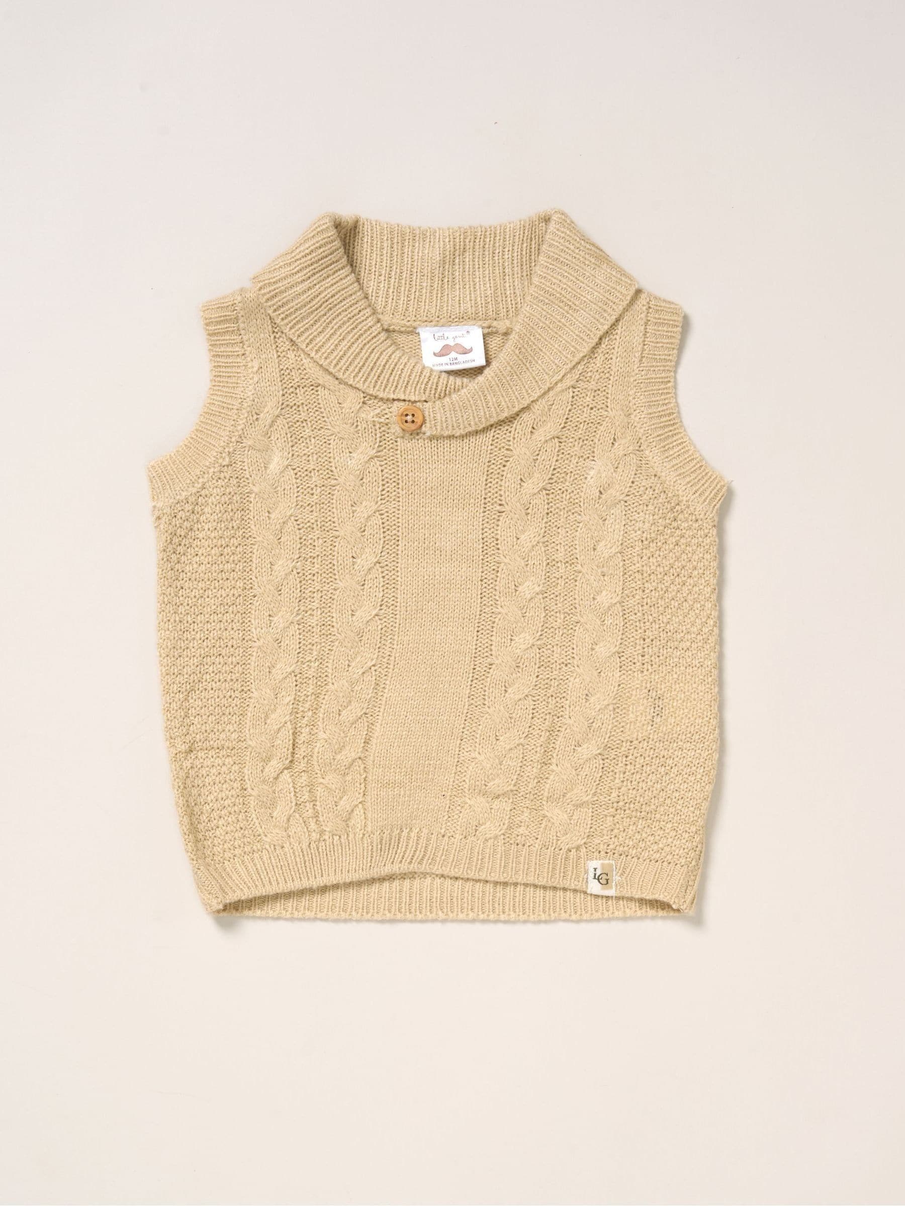 Little Gent Brown True Knit Vest Bodysuit Trousers And Bow Tie Set image 3