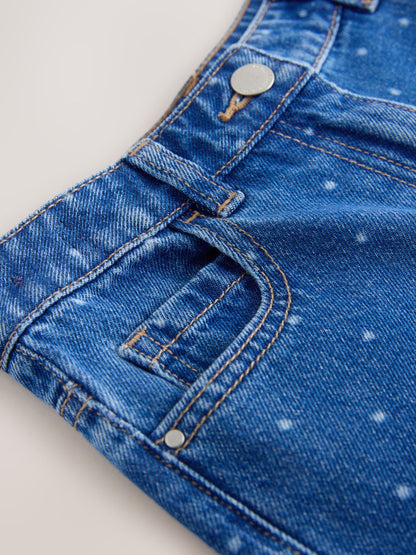 Dsiney Kidz - Mid Blue Spot Wide Leg Jeans (3-16yrs) image 8