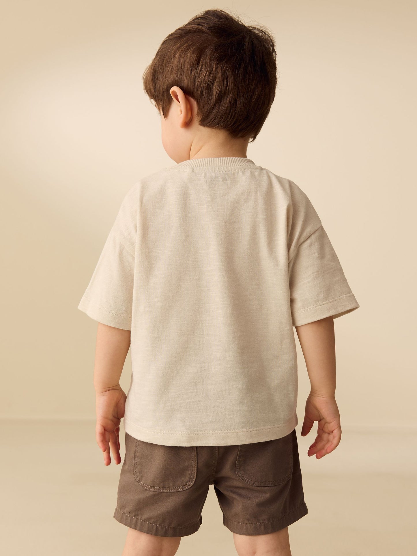 White Neutral Diggers Short Sleeve Appliqué T-Shirt (3mths-7yrs) image 3