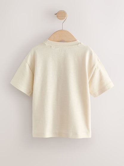 White Neutral Diggers Short Sleeve Appliqué T-Shirt (3mths-7yrs) image 6