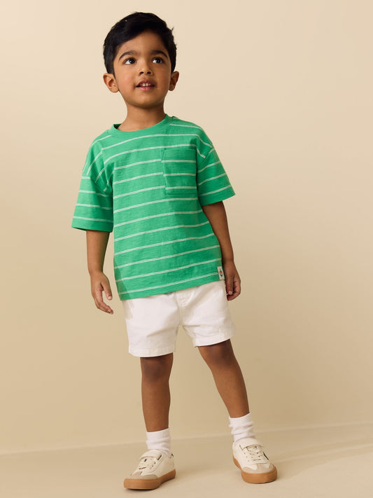 Green Pocket Short Sleeve Stripe T-Shirt (3mths-7yrs) (3mths-7yrs) image 2