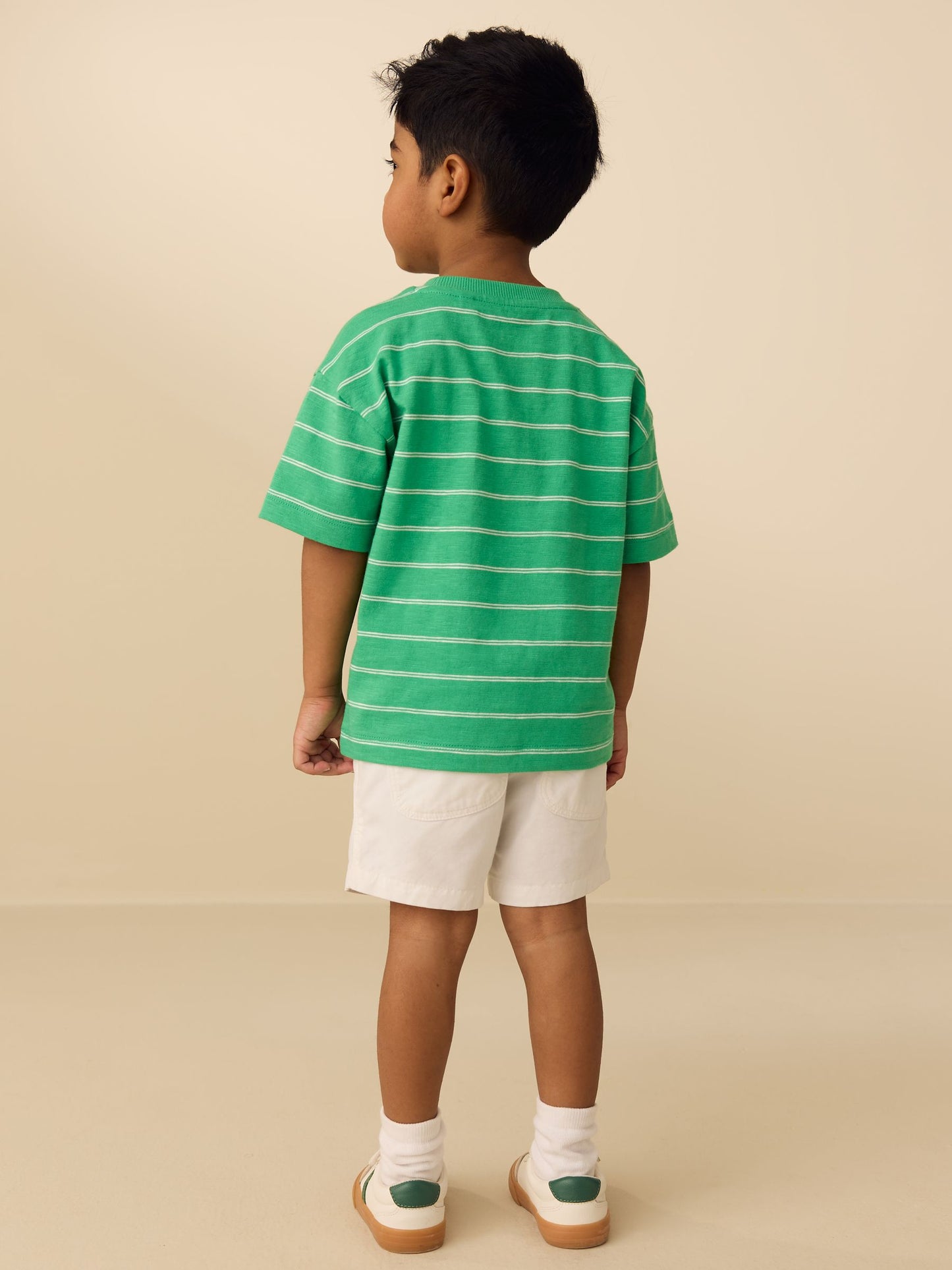 Green Pocket Short Sleeve Stripe T-Shirt (3mths-7yrs) (3mths-7yrs) image 3