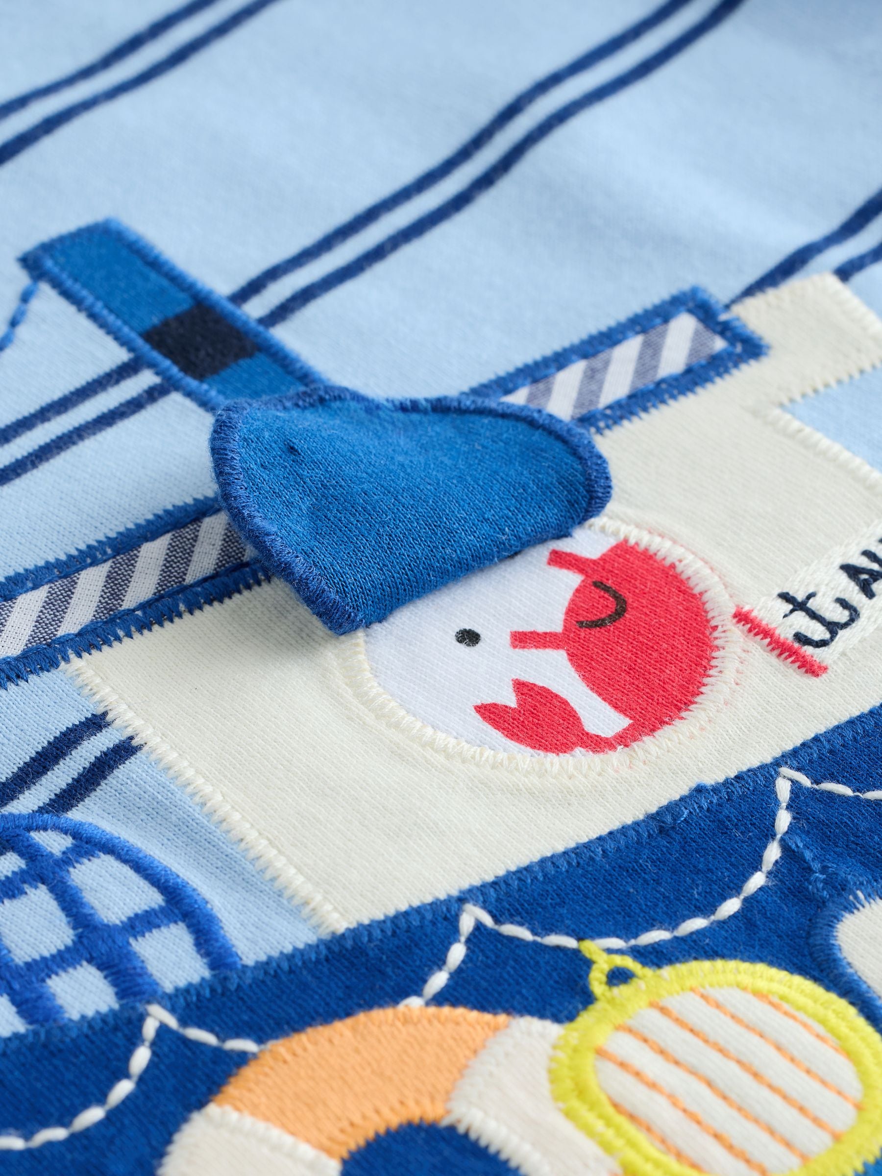 Dsiney Kidz - Blue Stripe Sealife Boat Short Sleeve Interactive T-Shirt (3mths-7yrs) image 9