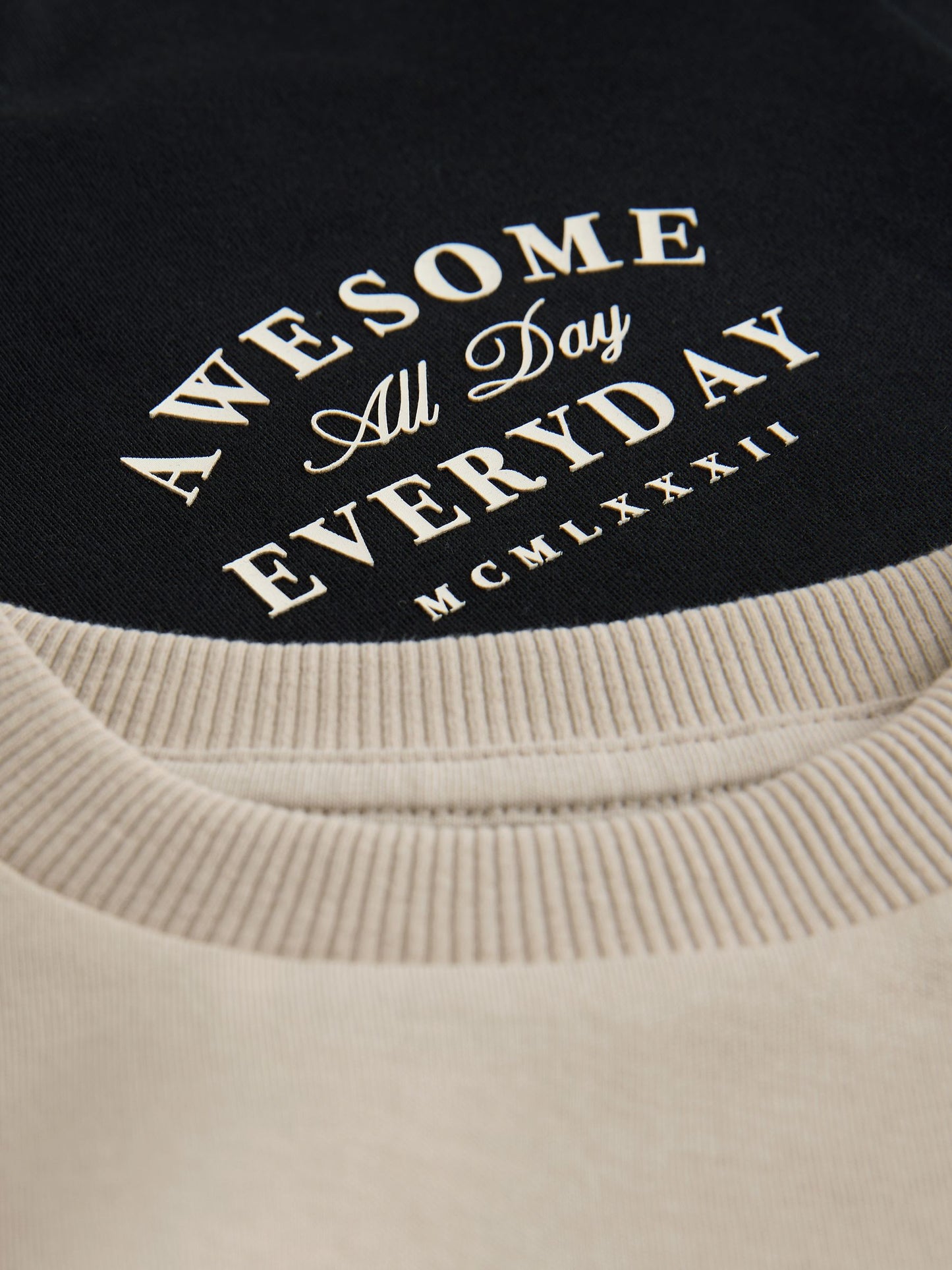 Black/Cream Slogan Backprint Short Sleeve T-Shirt and Shorts Set 2 Pack (3mths-7yrs) image 7