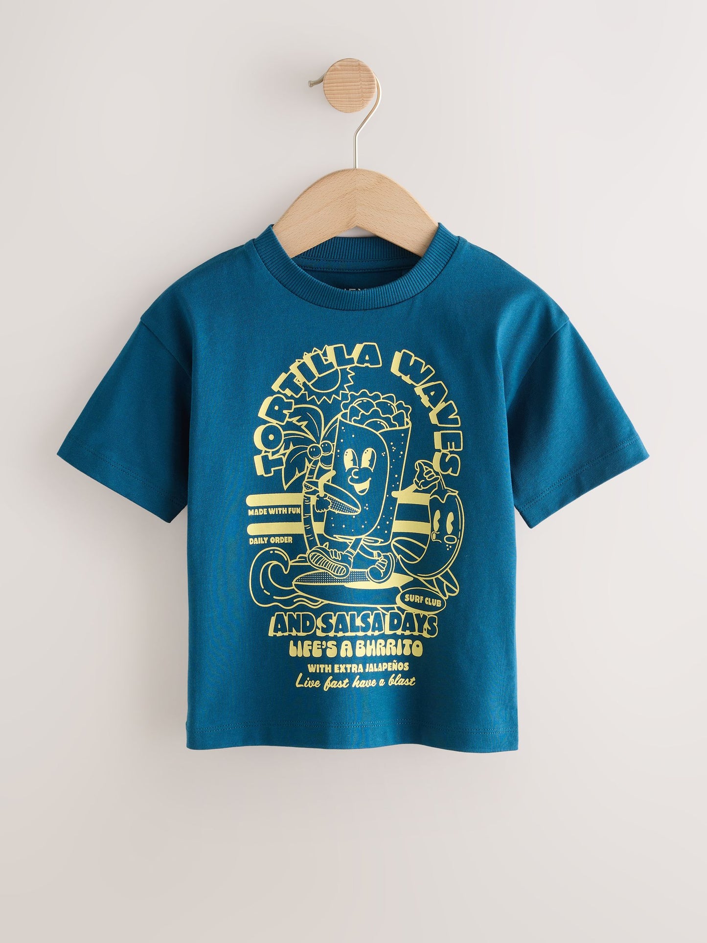 Blue Food Stripe Short Sleeve Graphic T-Shirts 3 Pack (3mths-7yrs) image 4