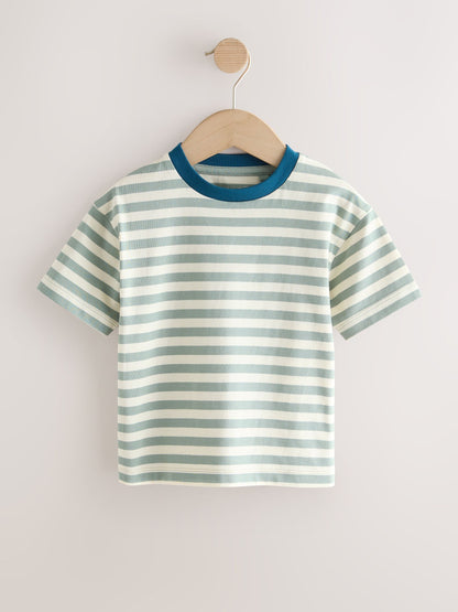 Blue Food Stripe Short Sleeve Graphic T-Shirts 3 Pack (3mths-7yrs) image 5
