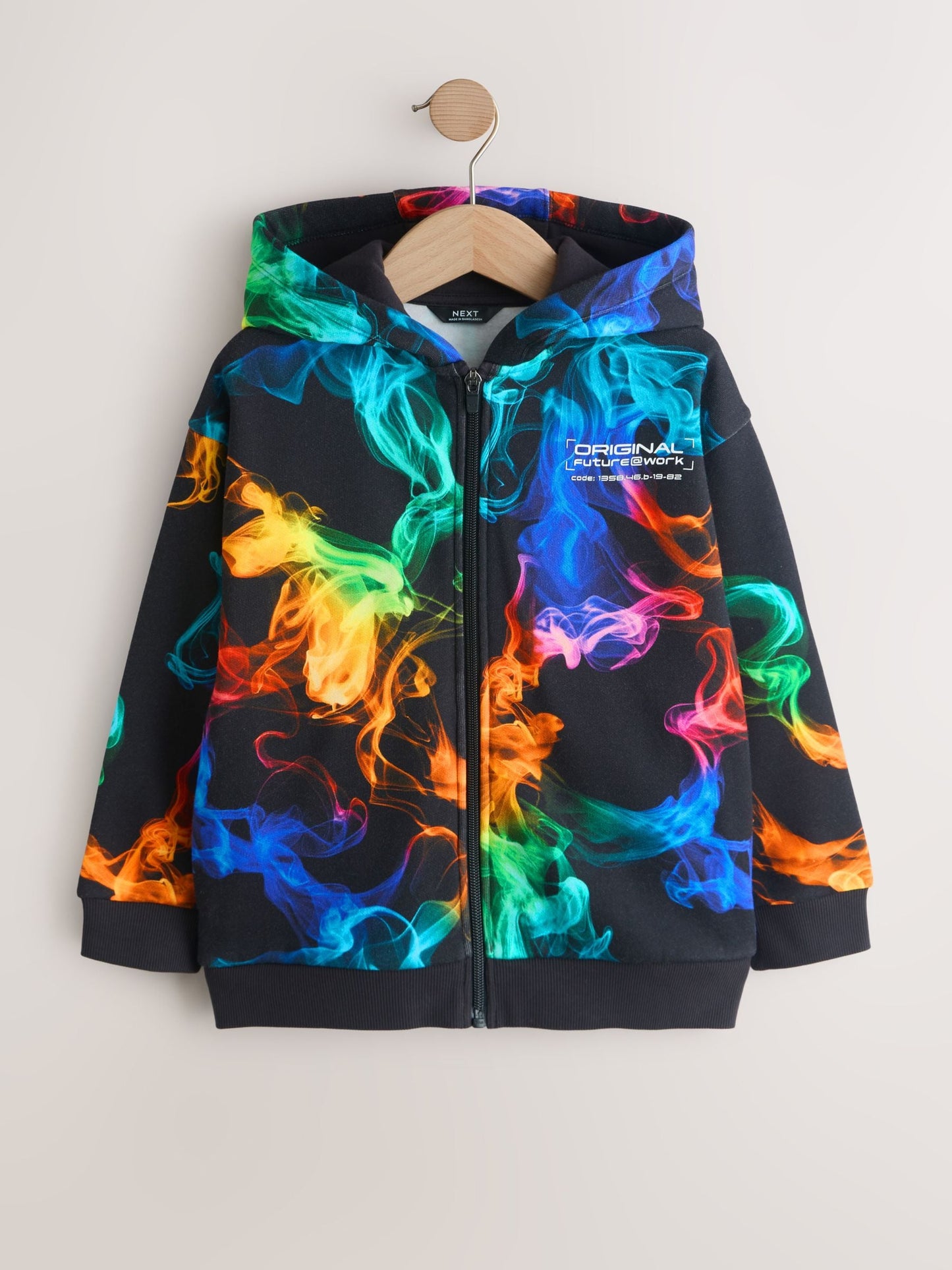 Dsiney Kidz - Black Multi Regular Fit Graphic Zip Through Hoodie (3-16yrs) image 1
