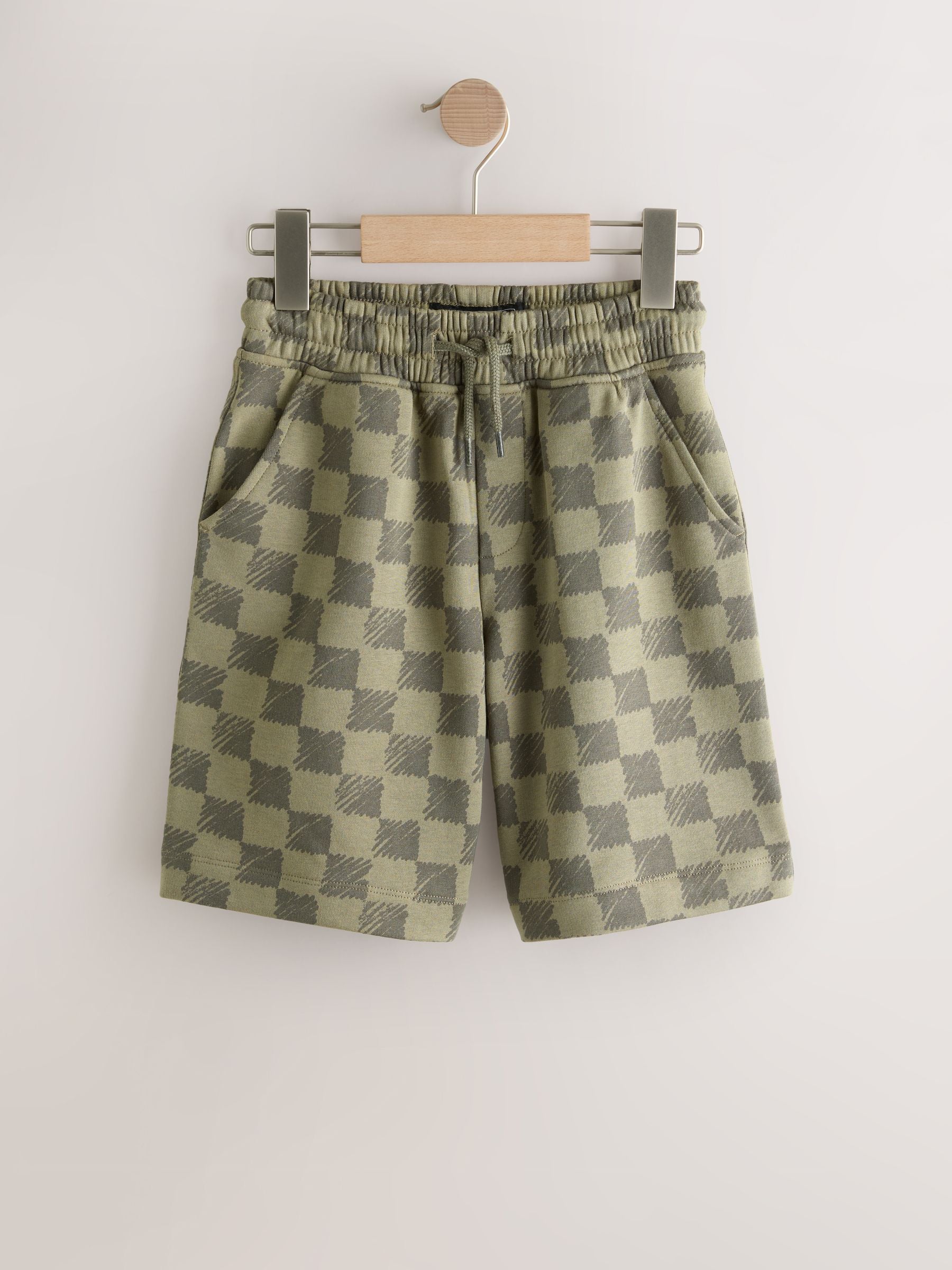 Dsiney Kidz - Green Check Loose Fit Basic Shorts (3-16yrs) image 1