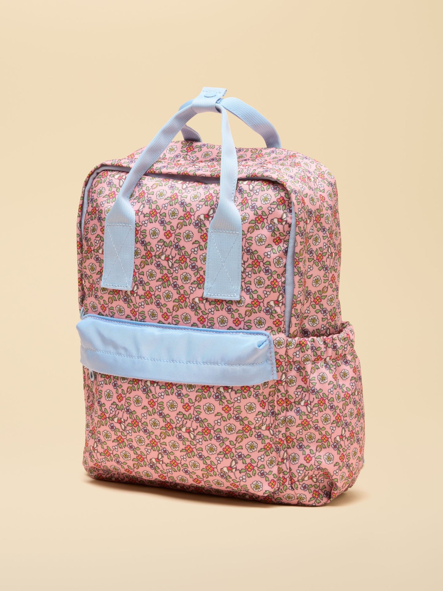 Joules Pink Girls' Ditsy Backpack image 1