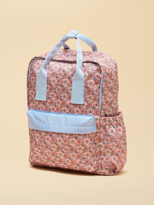 Joules Pink Girls' Ditsy Backpack image 1