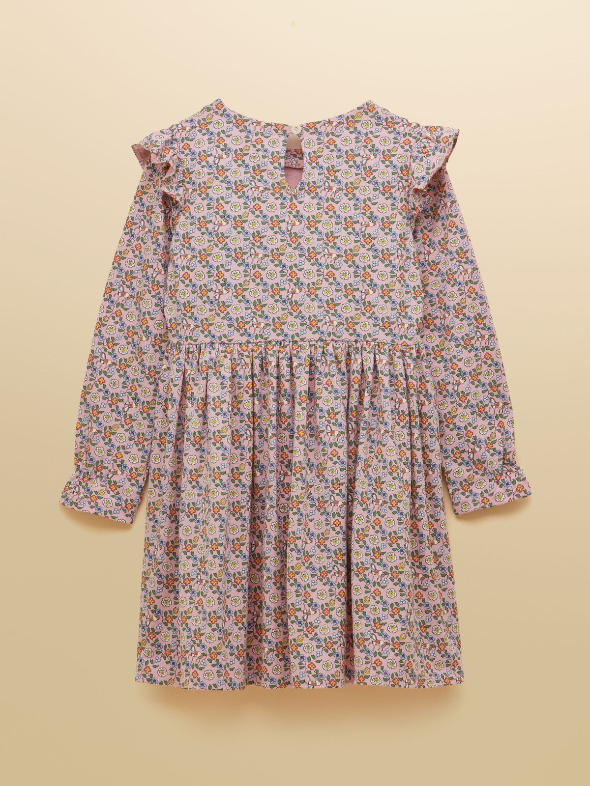 Joules Pink Girls' Horse Ditsy Long Sleeve Jersey Dress - image 2