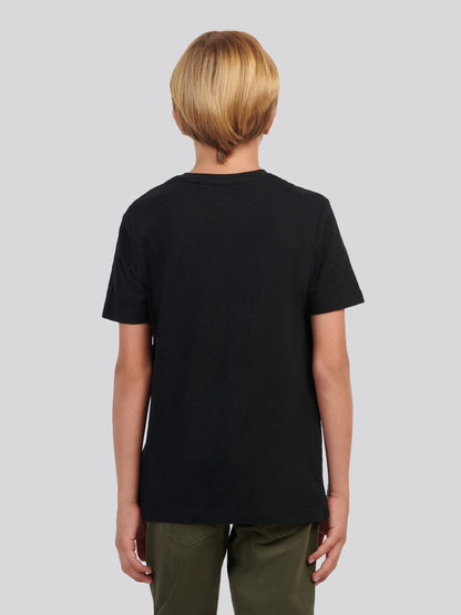 U.S. Polo Assn Black Boys Check Texture T-Shirt image 4