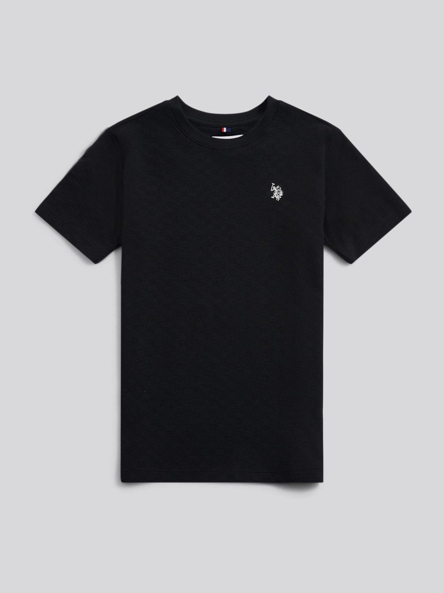 U.S. Polo Assn Black Boys Check Texture T-Shirt image 5