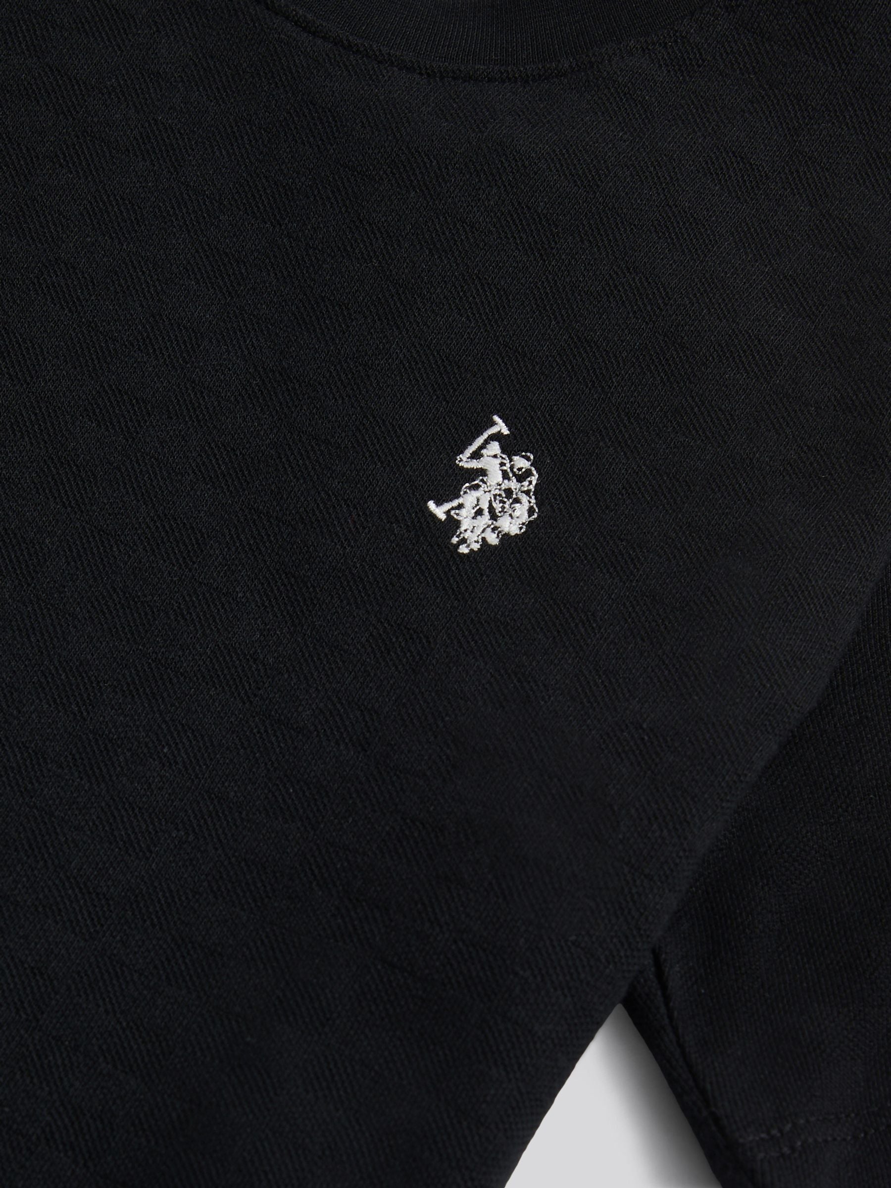 U.S. Polo Assn Black Boys Check Texture T-Shirt image 7