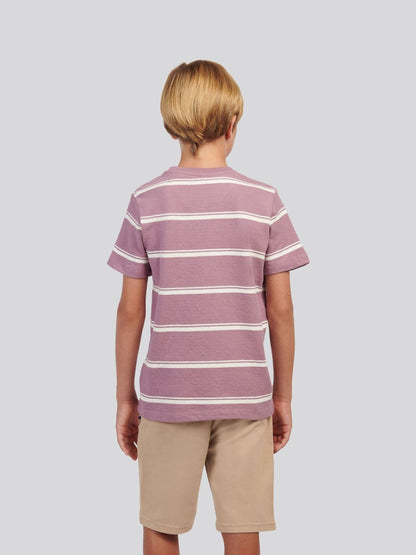 U.S. Polo Assn Purple Boys Terry Stripe T-Shirt image 4