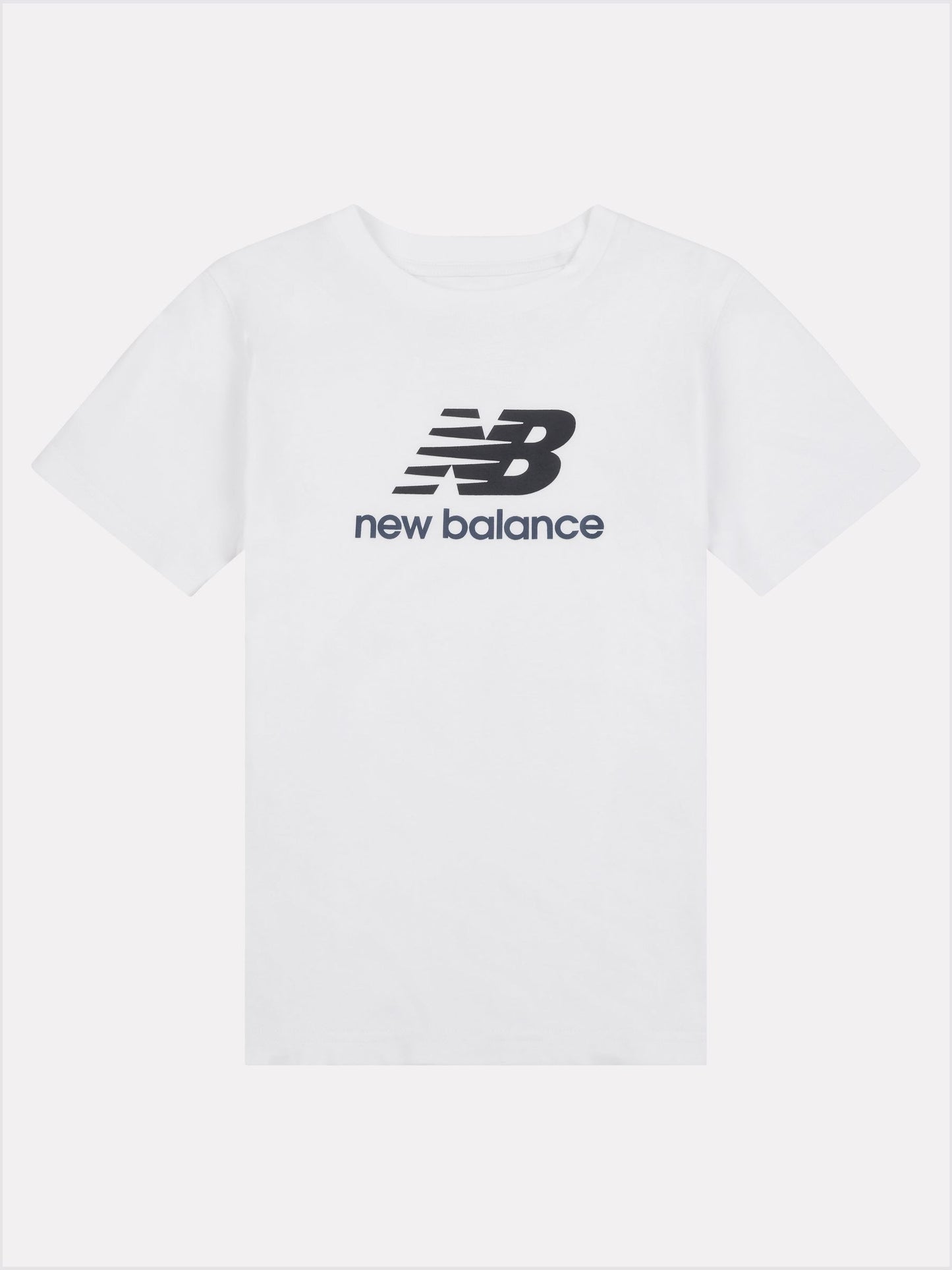 New Balance White Stacked Logo T-Shirt image 6