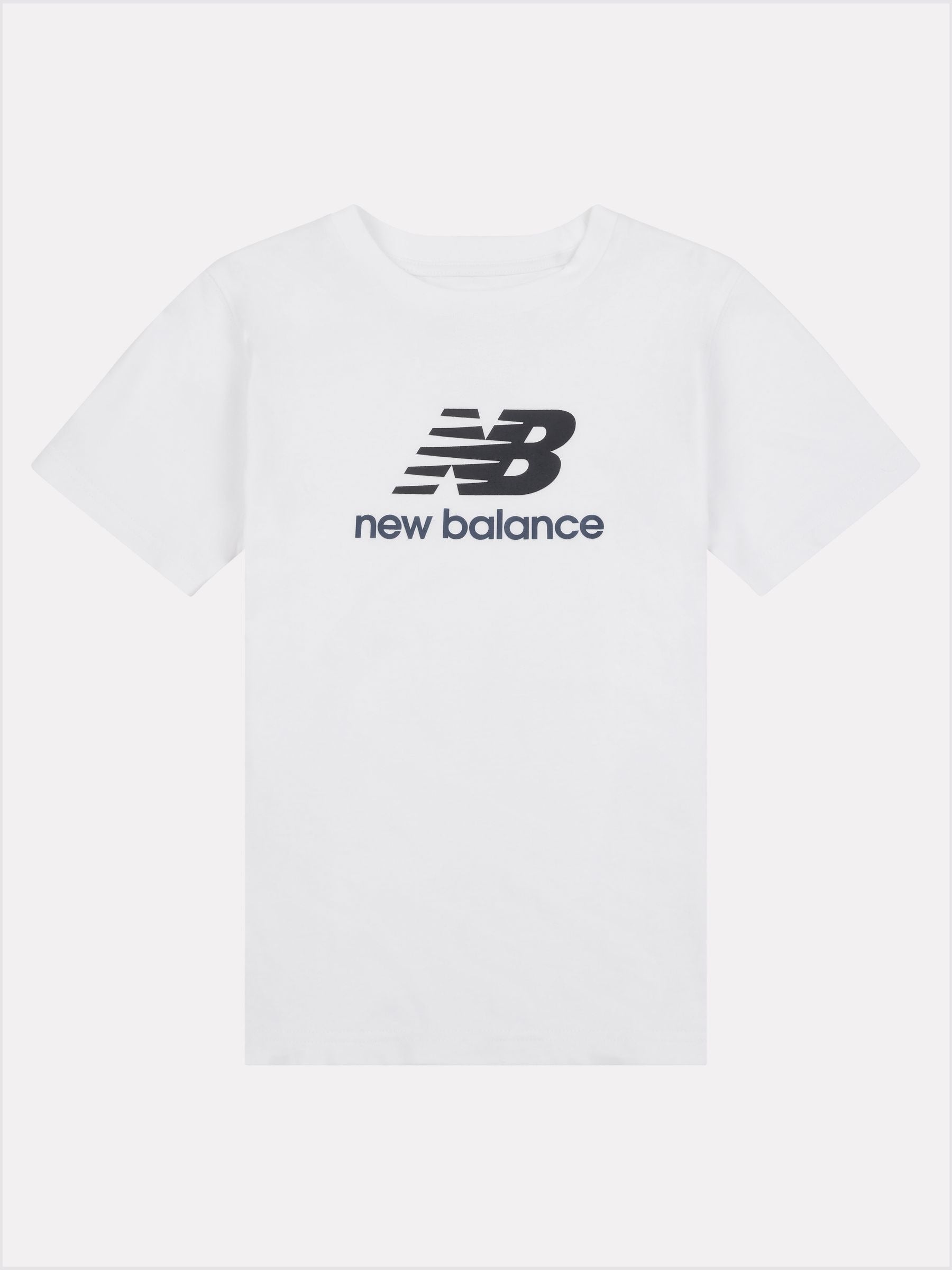 New Balance White Stacked Logo T-Shirt image 6