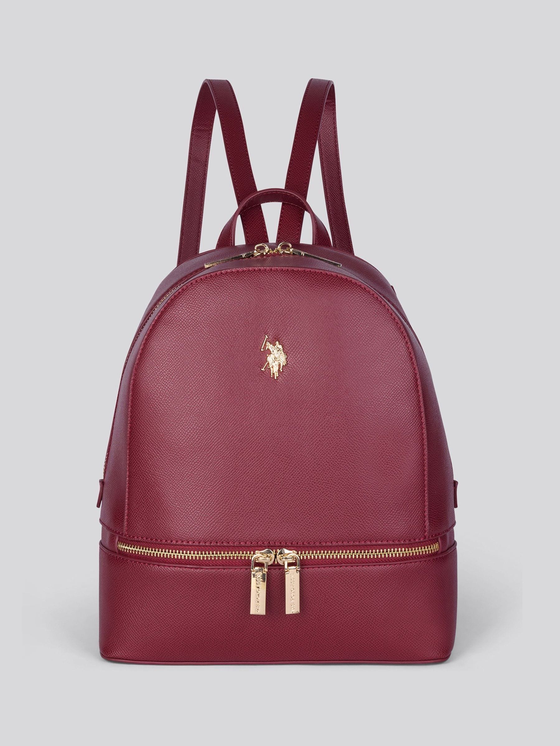 U.S. Polo Assn. Red Jones Backpack PU Bag image 1