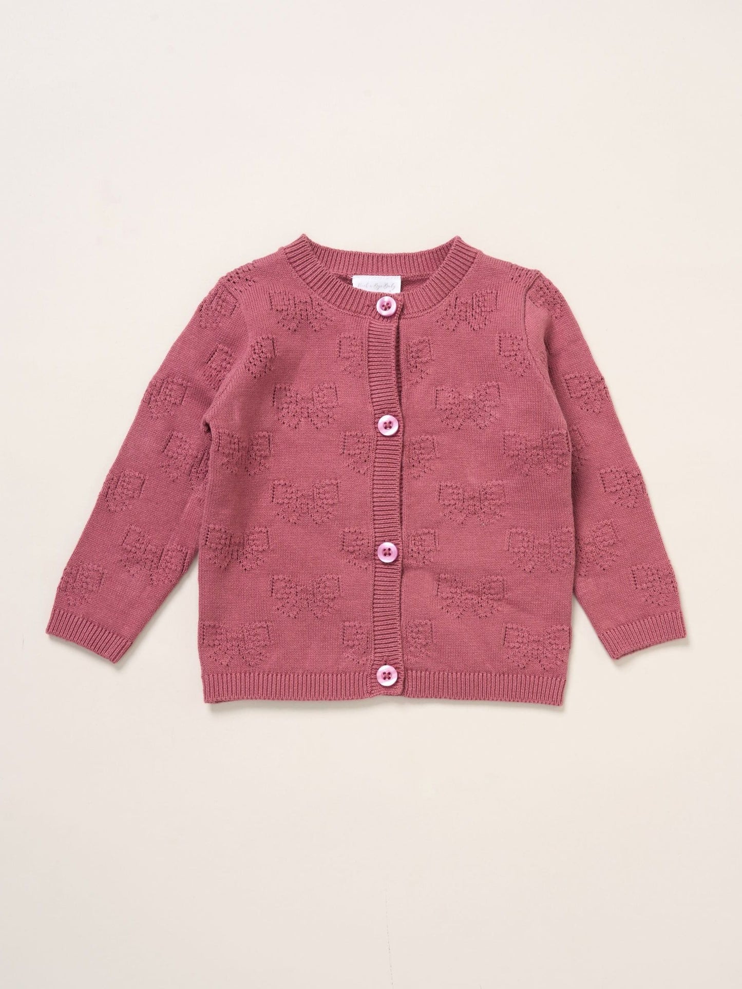 Rock-A-Bye Baby Boutique Pink Baby Knit Cardigan And Leggings Set image 3