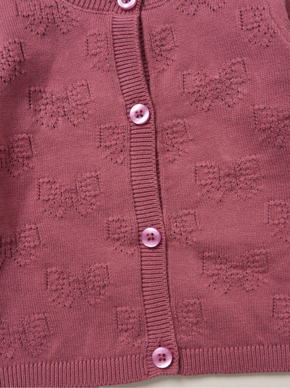 Rock-A-Bye Baby Boutique Pink Baby Knit Cardigan And Leggings Set image 4