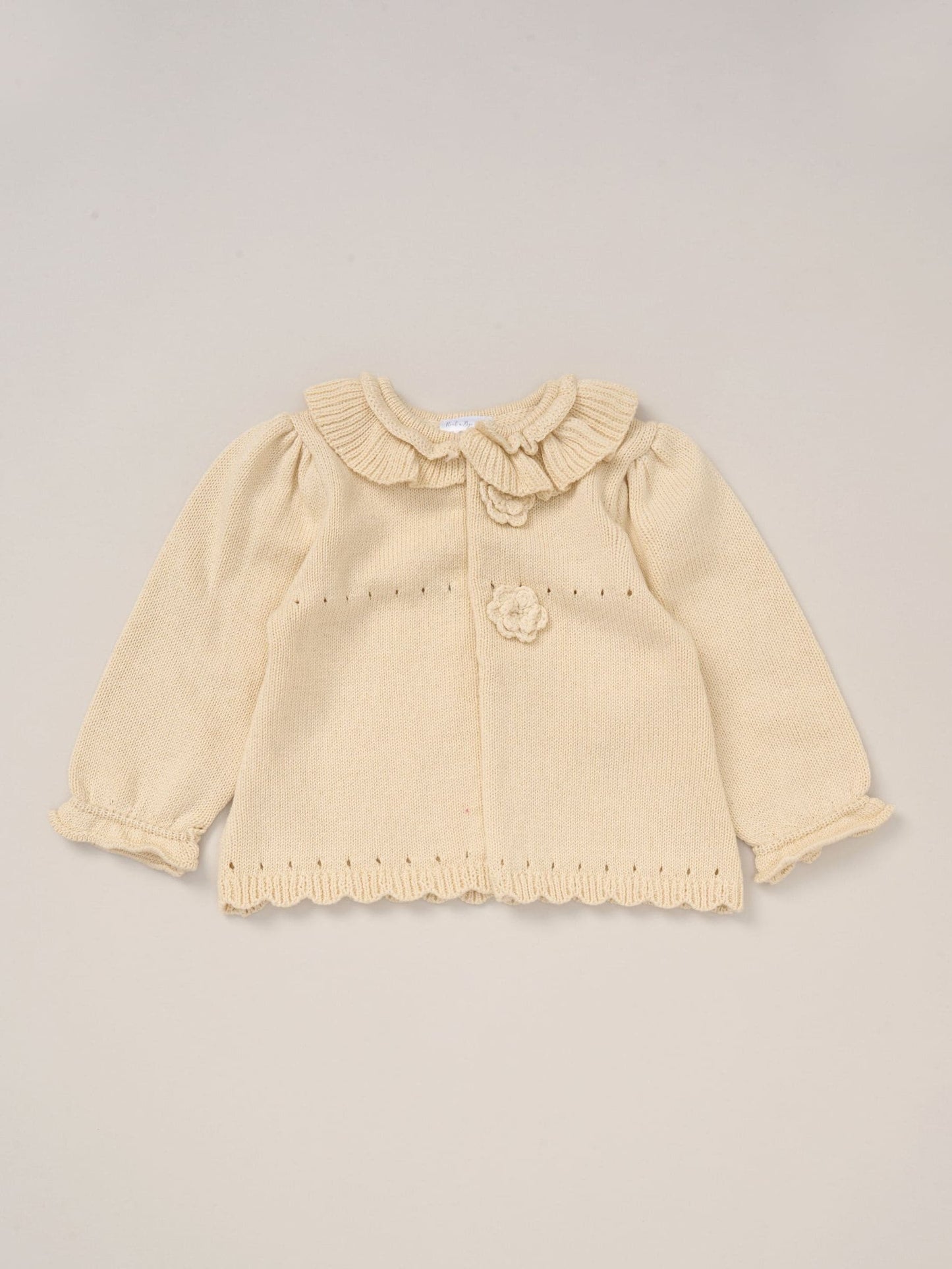 Rock-A-Bye Baby Boutique White Baby Knit Cardigan And Leggings Set image 3