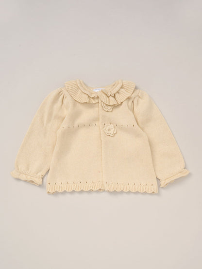 Rock-A-Bye Baby Boutique White Baby Knit Cardigan And Leggings Set image 3