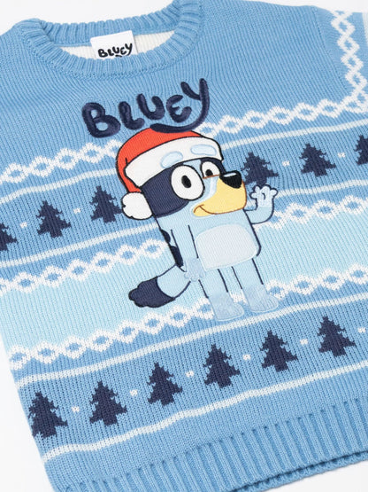 Dsiney Kidz - Vanilla Underground Blue Bluey Christmas Jumper image 3